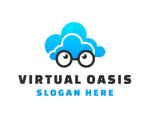 Eyeglasses Cloud Software logo design