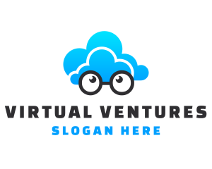 Eyeglasses Cloud Software logo design