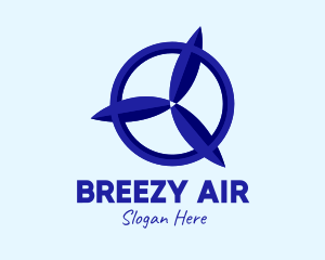 Blue Air Propeller logo design