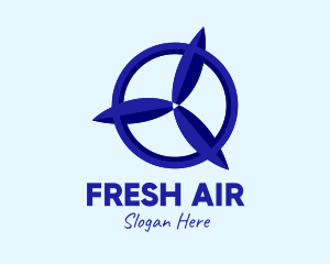 Blue Air Propeller logo design