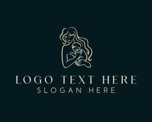 Maternity - Mom Baby Adoption logo design