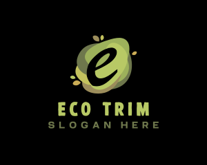 Green Natural Letter E logo design