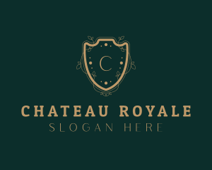 Royal Shield Wreath logo design