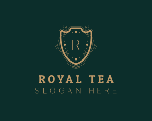 Royal Shield Wreath logo design