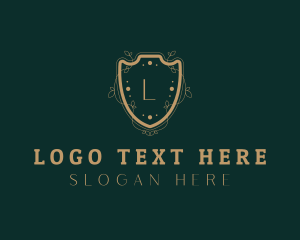 Lettermark - Royal Shield Wreath logo design