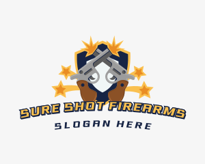 Handgun - Pistol Gun Firearms logo design