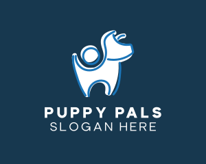 Blue Puppy Ball logo design