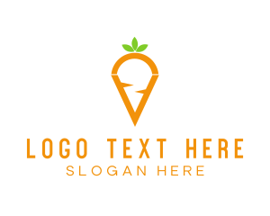 Supermarket - Fresh Carrot Vegetable logo design