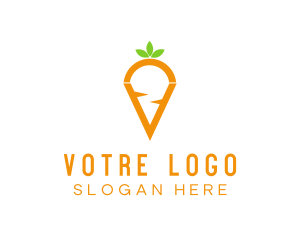 Fresh Carrot Vegetable Logo