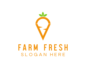 Fresh Carrot Vegetable logo design