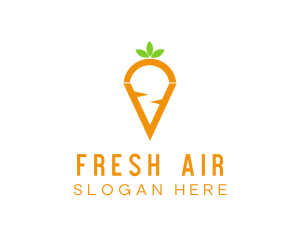 Fresh Carrot Vegetable logo design