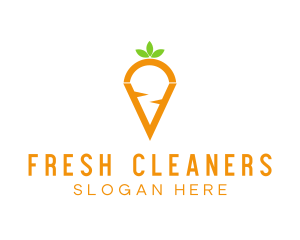 Fresh Carrot Vegetable logo design