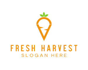 Fresh Carrot Vegetable logo design