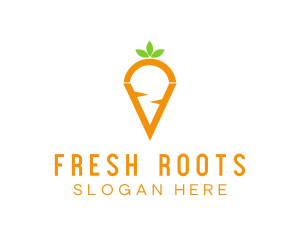 Fresh Carrot Vegetable logo design