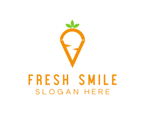 Fresh Carrot Vegetable logo design