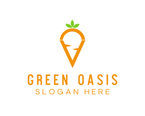 Fresh Carrot Vegetable logo design