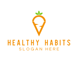 Fresh Carrot Vegetable logo design