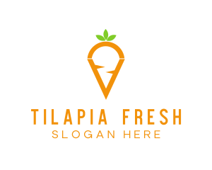 Fresh Carrot Vegetable logo design