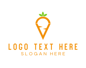 Fresh Carrot Vegetable Logo