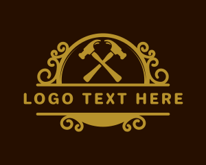 Contractor - Ornamental Carpentry Hammer logo design