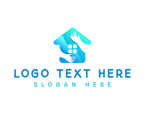 Rescue Shelter - Home Hands Care logo design