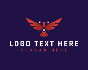 Animal - Patriotic Eagle Wings logo design