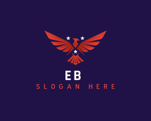 Patriotic Eagle Wings Logo