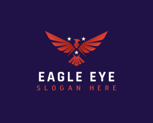 Patriotic Eagle Wings logo design