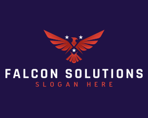 Patriotic Eagle Wings logo design