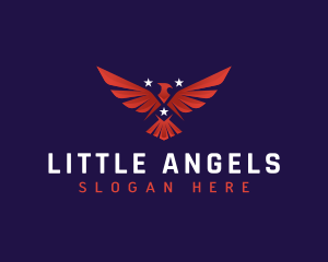 Aviation - Patriotic Eagle Wings logo design