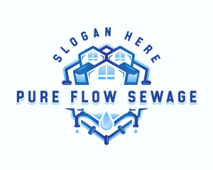 Sewage - Water Plumbing Faucet logo design