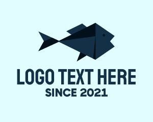 Origami - Fish Origami Craft logo design