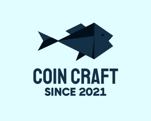 Fish Origami Craft logo design