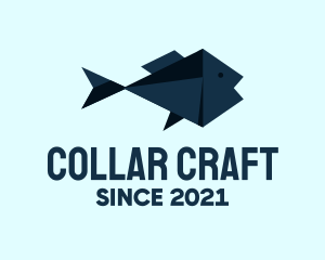 Fish Origami Craft logo design