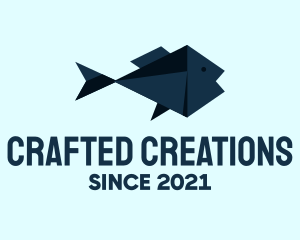 Fish Origami Craft logo design