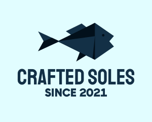 Fish Origami Craft logo design