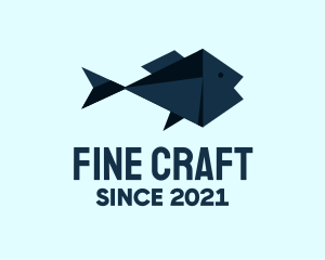 Fish Origami Craft logo design