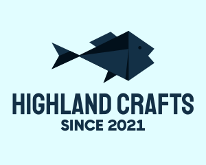 Fish Origami Craft logo design