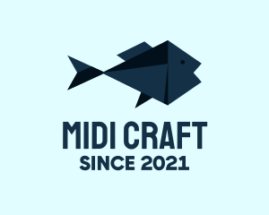 Fish Origami Craft logo design