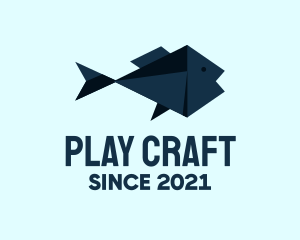 Fish Origami Craft logo design