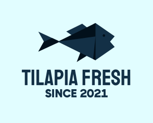 Tilapia - Fish Origami Craft logo design