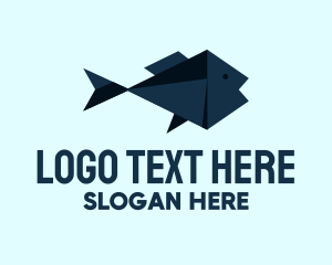 Fish Origami Craft Logo