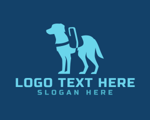 Golden Retriever - Modern Service Dog logo design