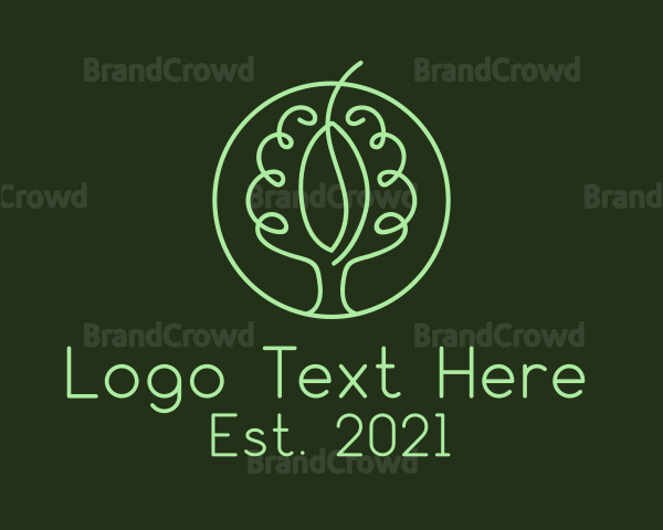 Green Minimalist Tree Logo