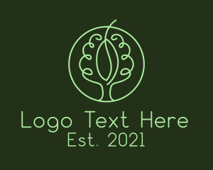 Forestry - Green Minimalist Tree logo design