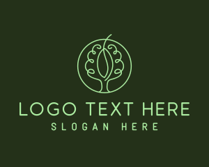 Minimalist - Green Minimalist Tree logo design