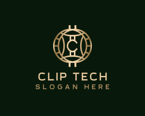 Cryptocurrency Digital Tech logo design