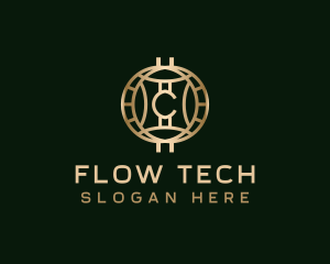 Cryptocurrency Digital Tech logo design