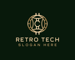 Cryptocurrency Digital Tech logo design