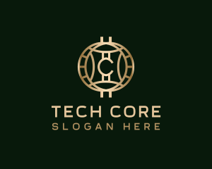 Cryptocurrency Digital Tech logo design